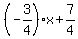 %28-3%2F4%29x%2B7%2F4