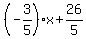 %28-3%2F5%29x%2B26%2F5