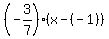 %28-3%2F7%29%2A%28x-%28-1%29%29