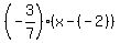 %28-3%2F7%29%2A%28x-%28-2%29%29
