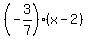 %28-3%2F7%29%2A%28x-2%29