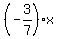 %28-3%2F7%29x