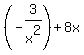%28-3%2Fx%5E2%29+%2B+8x