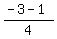 %28-3-1%29%2F4
