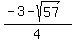 %28-3-sqrt%2857%29%29%2F4