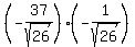 %28-37%2Fsqrt%2826%29%29%28-1%2Fsqrt%2826%29%29