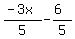 %28-3x%29%2F5+-+%286%29%2F5
