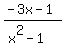 %28-3x-1%29%2F%28x%5E2-1%29