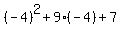 %28-4%29%5E2%2B9%28-4%29%2B7