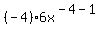 %28-4%296x%5E%28-4-1%29