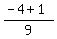 %28-4%2B1%29%2F9