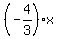 %28-4%2F3%29x