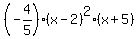 %28-4%2F5%29%2A%28x-2%29%5E2%2A%28x%2B5%29