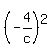 %28-4%2Fc%29%5E2