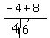 %28-4+%2B+8%29%2F%284sqrt%286%29%29+
