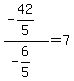 %28-42%2F5%29%2F%28-6%2F5%29=7