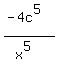 %28-4c%5E5%29%2F%28x%5E5%29