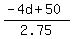 %28-4d%2B50%29%2F2.75