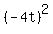 %28-4t%29%5E2
