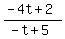 %28-4t%2B2%29%2F%28-t%2B5%29