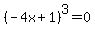 %28-4x%2B1%29%5E3=0