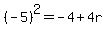 %28-5%29%5E2=-4%2B4r