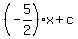 %28-5%2F2%29x+%2B+c