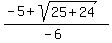 %28-5+%2B+sqrt%2825+%2B24%29%29%2F%28-6%29%29
