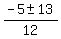 %28-5+%2B-+13%29%2F12