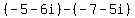 %28-5-6i%29-+%28-7-5i%29