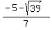 %28-5-sqrt%2839%29%29%2F7