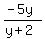 %28-5y%29%2F%28y%2B2%29