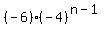 %28-6%29%2A%28-4%29%5E%28n-1%29
