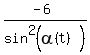 %28-6%29%2Fsin%5E2%28alpha%28t%29%29
