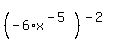 %28-6%2Ax%5E%28-5%29%29%5E%28-2%29