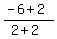%28-6+%2B+2%29+%2F+%282+%2B+2%29