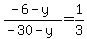 %28-6-y%29%2F%28-30-y%29=1%2F3