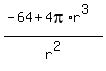 %28-64+%2B+4pi%2Ar%5E3%29%2Fr%5E2