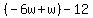 %28-6w%2Bw%29-12