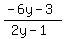 %28-6y-3%29%2F%282y-1%29