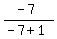 %28-7%29%2F%28-7%2B1%29