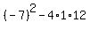 %28-7%29%5E2-4%2A1%2A12