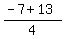 %28-7%2B13%29%2F4