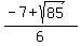 %28-7%2Bsqrt%2885%29%29%2F6