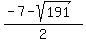%28-7-sqrt%28191%29%29%2F2
