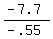 %28-7.7%29%2F%28-.55%29