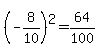 %28-8%2F10%29%5E2=64%2F100