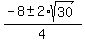 %28-8+%2B-+2%2Asqrt%2830%29%29%2F4