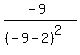 %28-9%29%2F%28%28-9-2%29%5E2%29