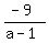 %28-9%29%2F%28a-1%29